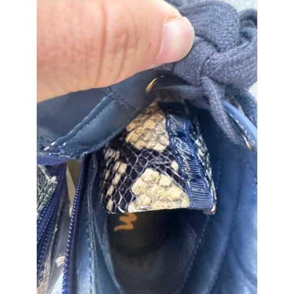 Sam Edelman High Top Multi-Texture Leather Sneakers - Picture 4 of 8